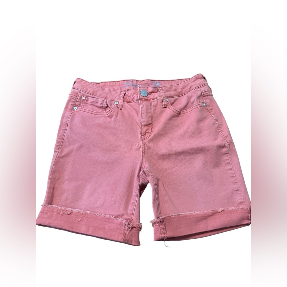 Seven7 Bermuda Orange Denimin Shorts Size 8